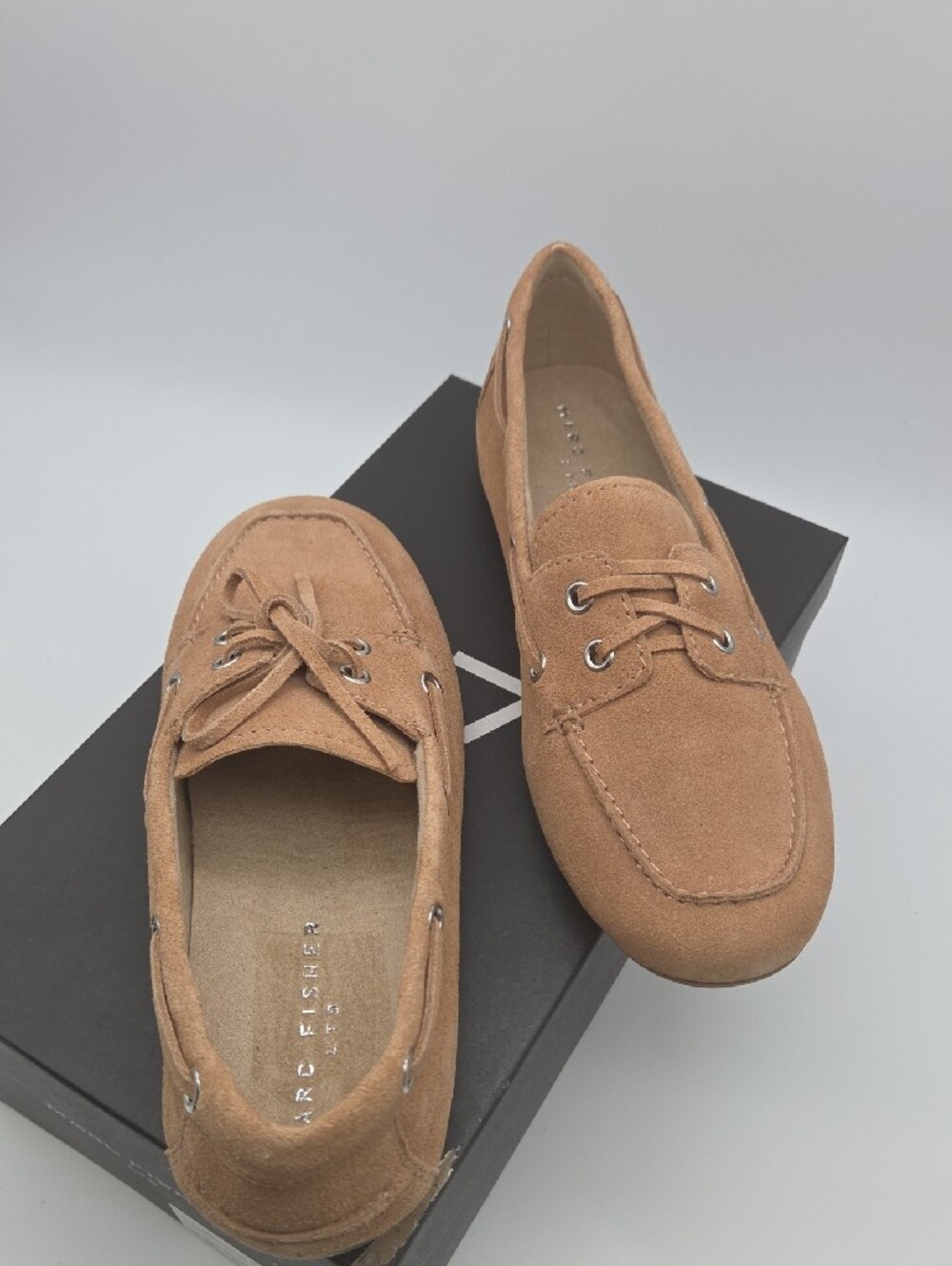 Marc Fisher Women's Suede Driving Loafers in Tan - Picture 4 of 4